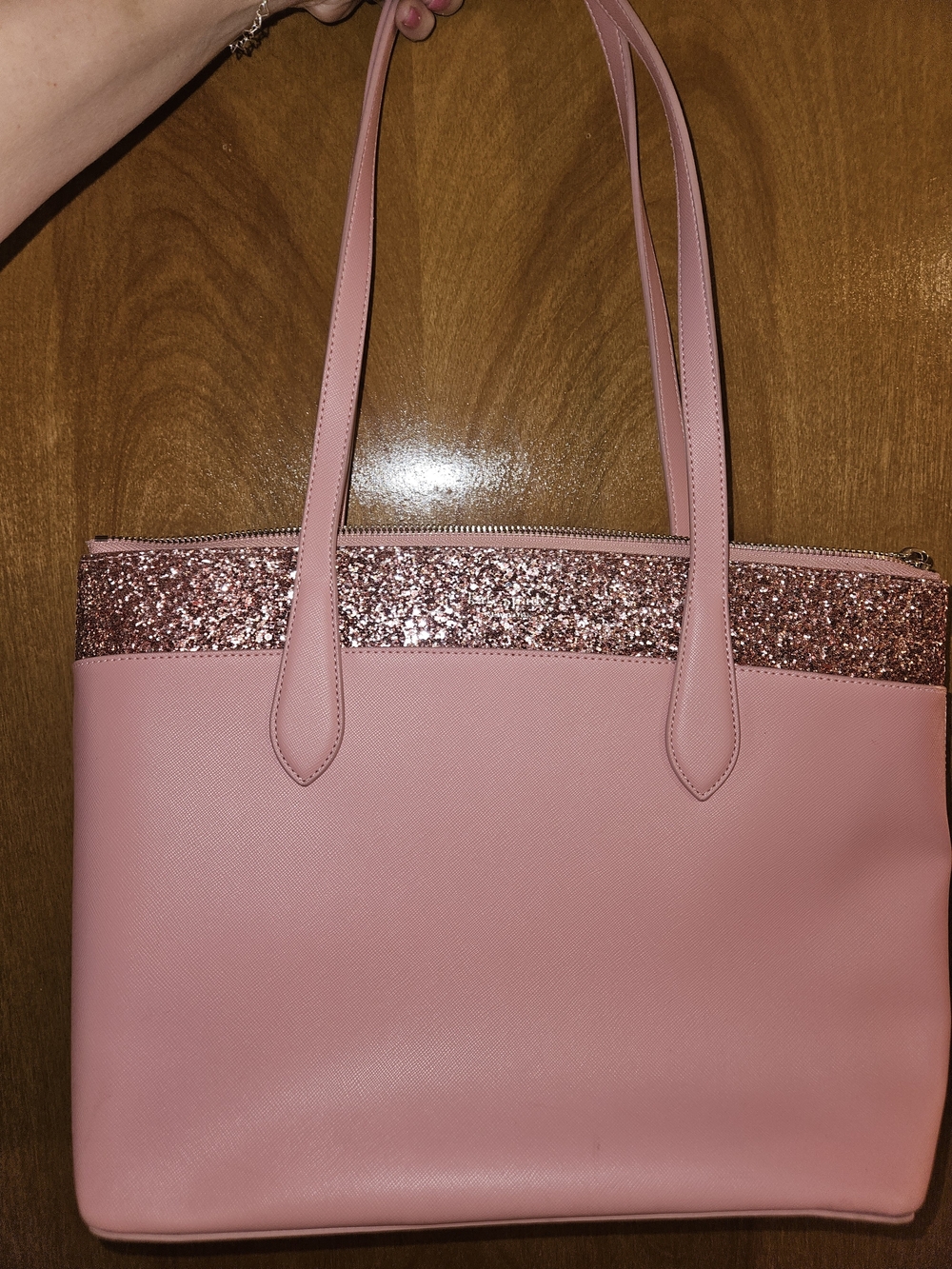 kate spade Pink Glitter-Trim Tote